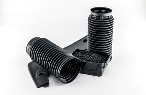 Recycled TPV elastomer components for automotive applications, delivering flexible bellows, durable housings and sustainable material performance through application engineering.