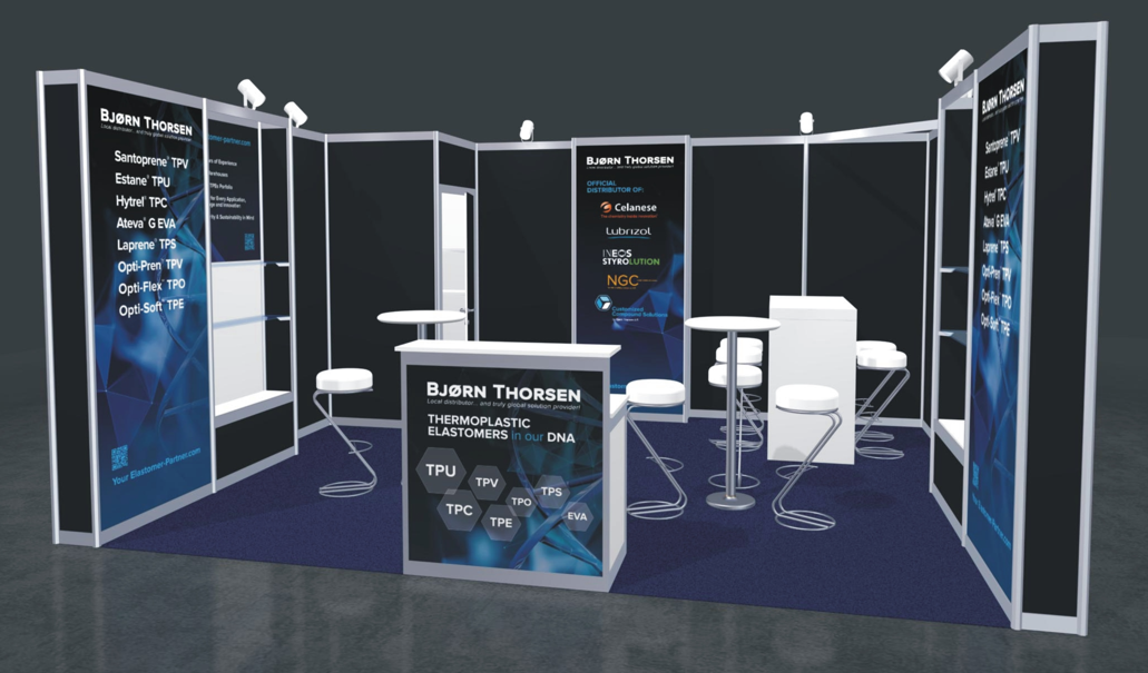 Booth layout for Bjørn Thorsen at K fair