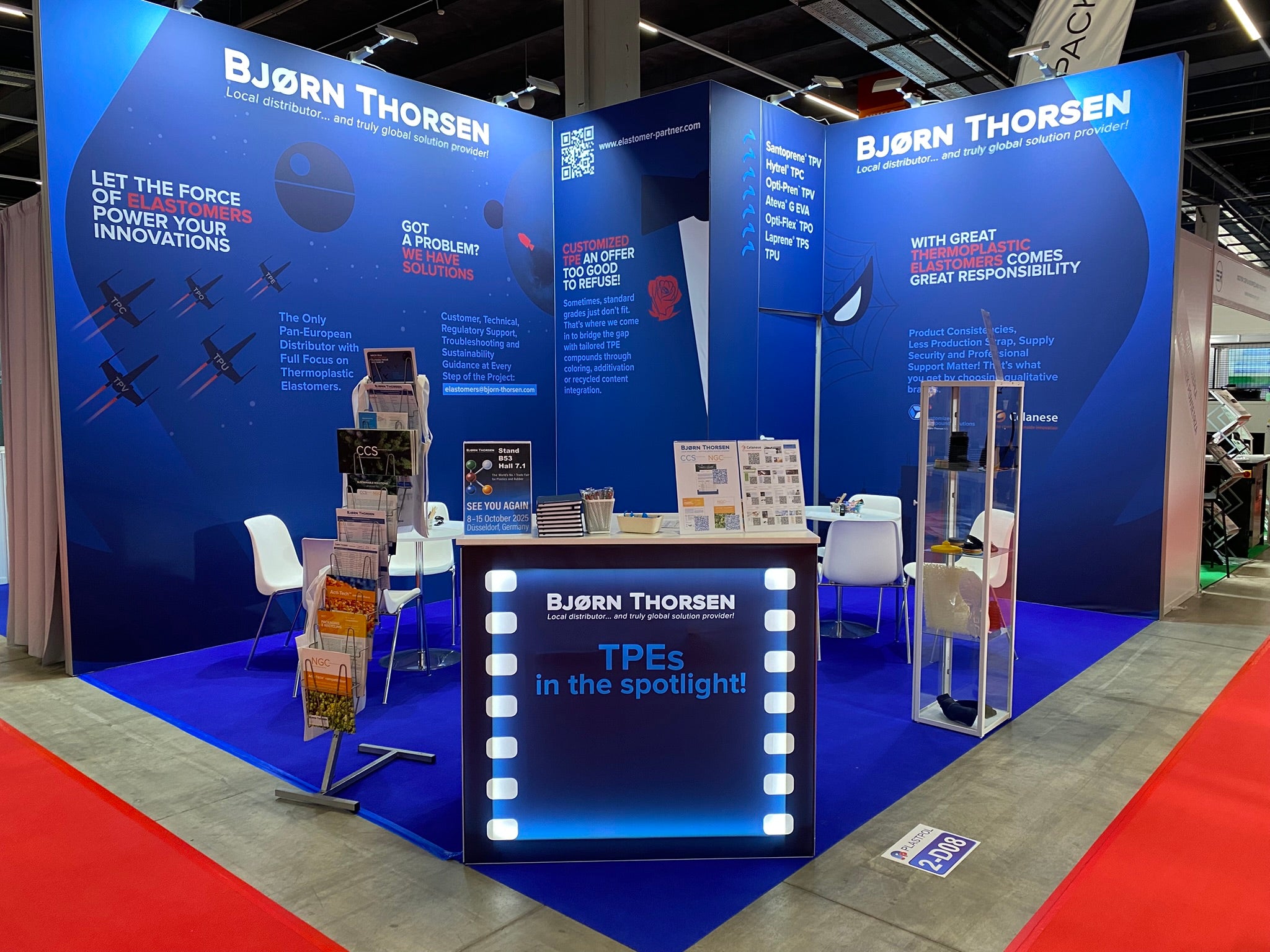 visual for the TPE in the spotlight used in fair booth design