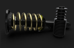 Automotive suspension components made from Hytrel® TPC by Celanese, designed for durability and vibration control