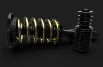 Automotive suspension components made from Hytrel® TPC by Celanese, designed for durability and vibration control